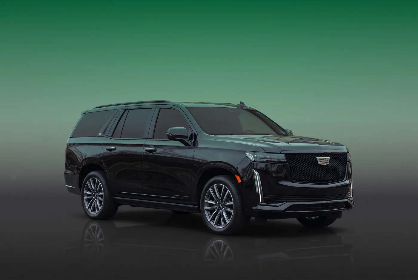 Black Cadillac Escalade luxury SUV